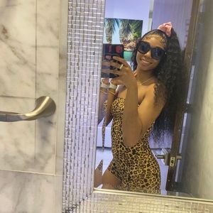 Cheetah Velvettta romper